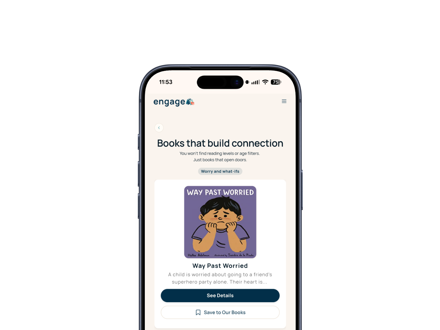 Way Past Worried in ENGAGE results with a See Details button.